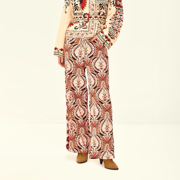 FARM Rio Pants - FARM Rio Multicolor Bold Pineapple “Jewelry” Wide-Leg Pants